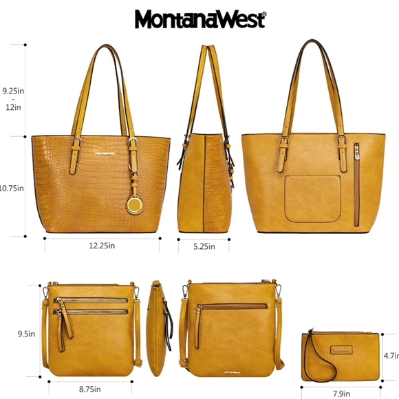 CHIC & CLASSY Montana West Patented Concealed Carry Crocodile Bag Set - Picture 5 of 6